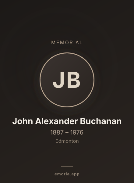 Memorial portrait of John Alexander Buchanan