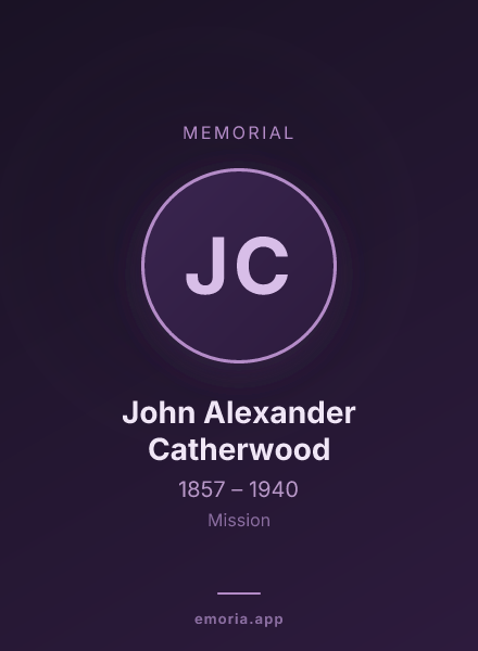 Memorial portrait of John Alexander Catherwood