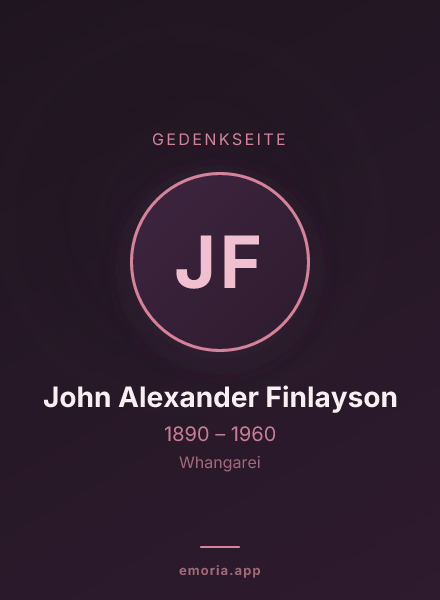 Gedenkportrait von John Alexander Finlayson