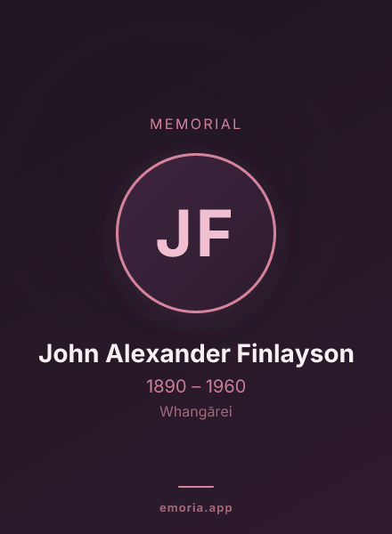 Memorial portrait of John Alexander Finlayson