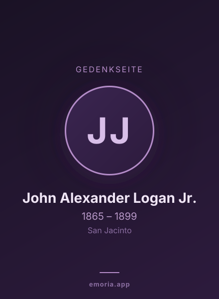 Gedenkportrait von John Alexander Logan Jr.