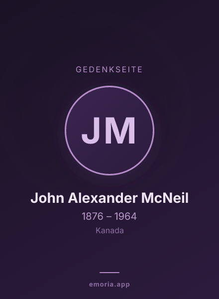 Gedenkportrait von John Alexander McNeil
