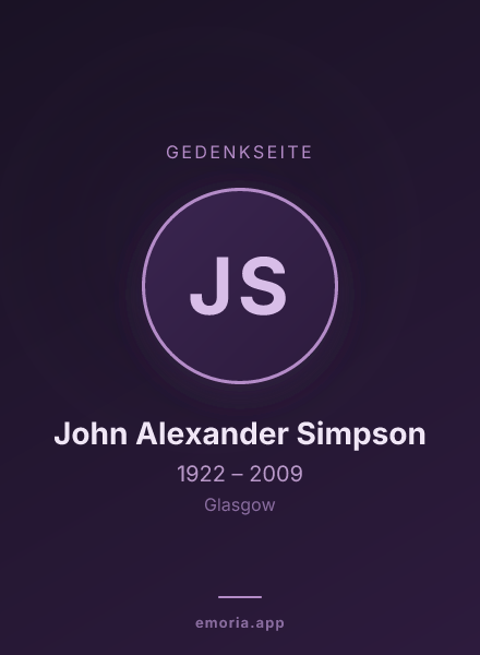 Gedenkportrait von John Alexander Simpson