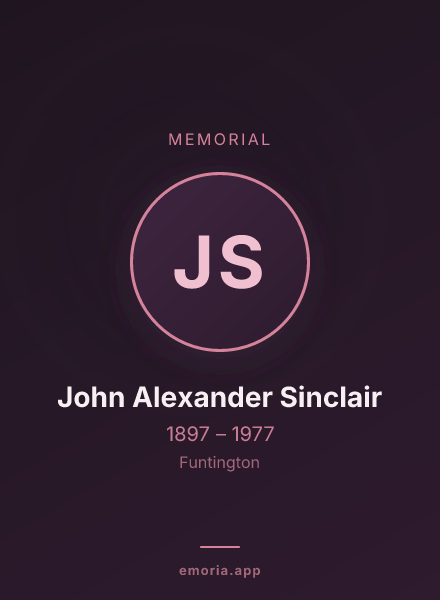 Memorial portrait of John Alexander Sinclair