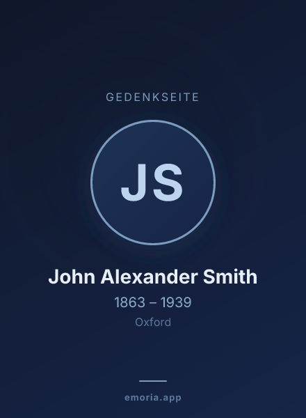 Gedenkportrait von John Alexander Smith