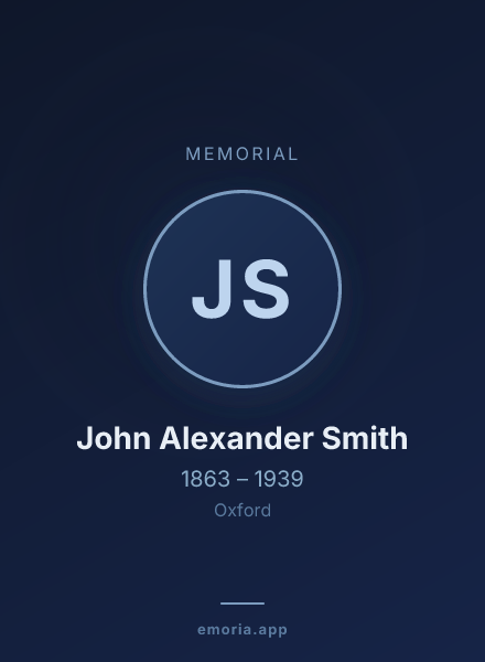 Memorial portrait of John Alexander Smith