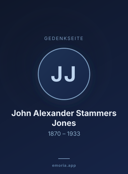 Gedenkportrait von John Alexander Stammers Jones