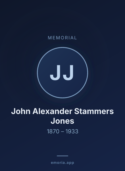 Memorial portrait of John Alexander Stammers Jones