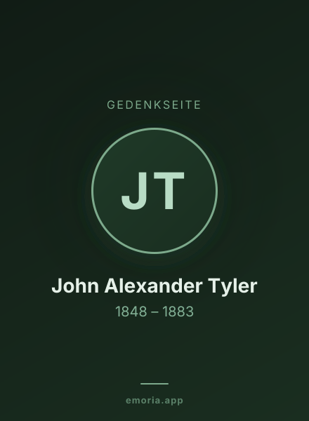 Gedenkportrait von John Alexander Tyler