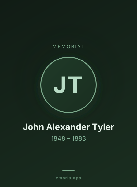 Memorial portrait of John Alexander Tyler