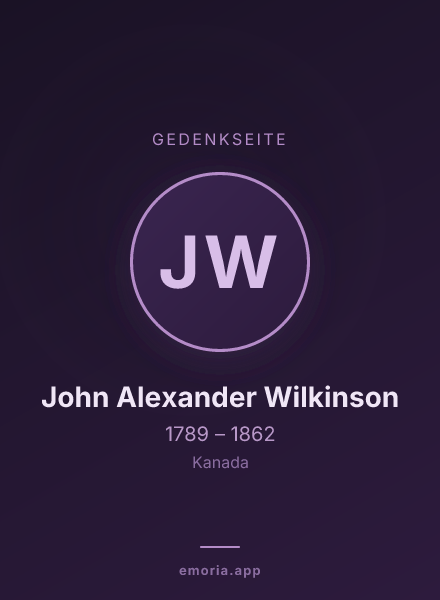 Gedenkportrait von John Alexander Wilkinson
