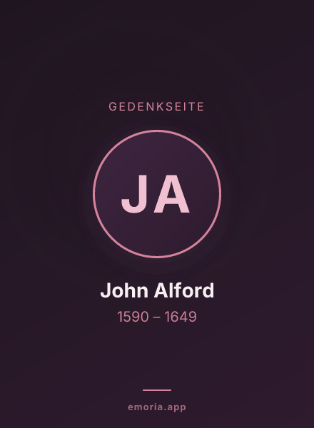 Gedenkportrait von John Alford