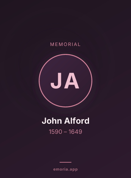 Memorial portrait of John Alford