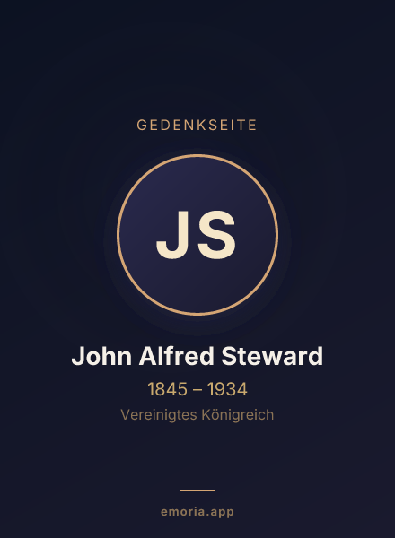Gedenkportrait von John Alfred Steward