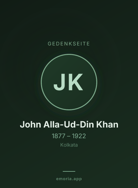 Gedenkportrait von John Alla-Ud-Din Khan