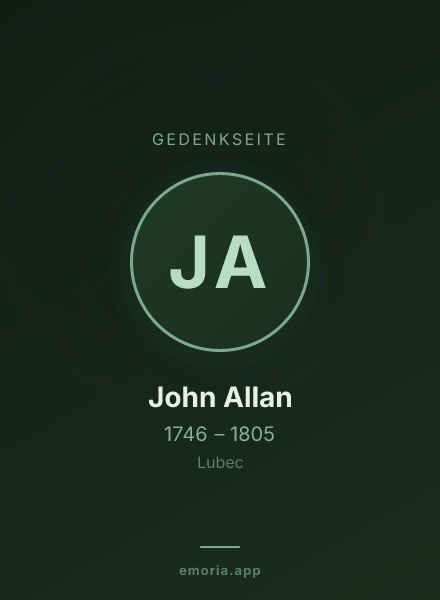 Gedenkportrait von John Allan