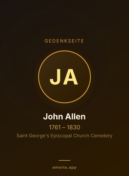 Gedenkportrait von John Allen