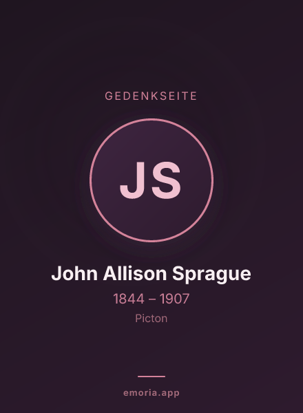 Gedenkportrait von John Allison Sprague