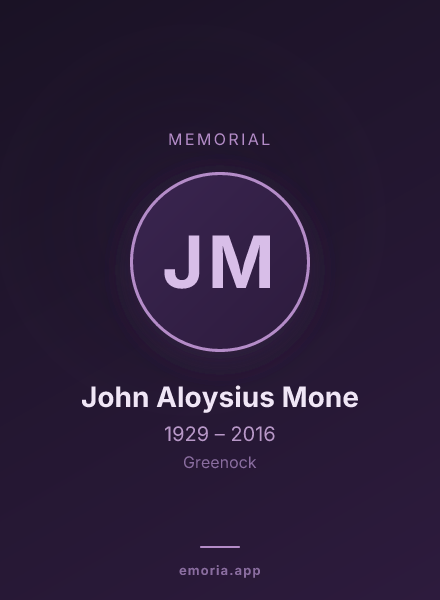 Memorial portrait of John Aloysius Mone
