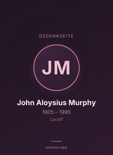 Gedenkportrait von John Aloysius Murphy