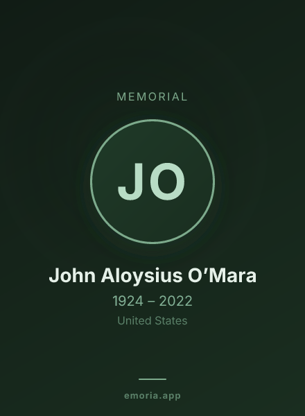Memorial portrait of John Aloysius O’Mara