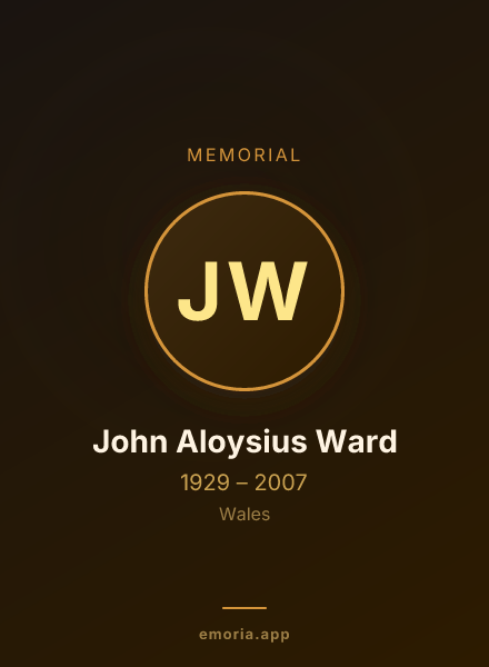 Memorial portrait of John Aloysius Ward