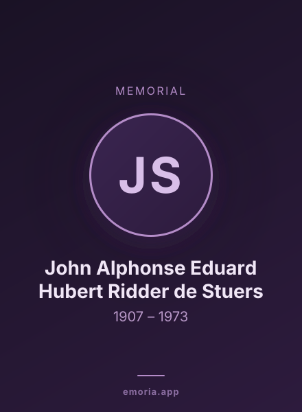 Memorial portrait of John Alphonse Eduard Hubert Ridder de Stuers
