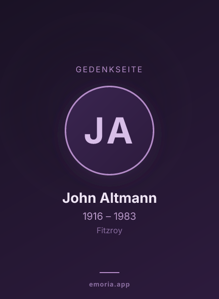 Gedenkportrait von John Altmann