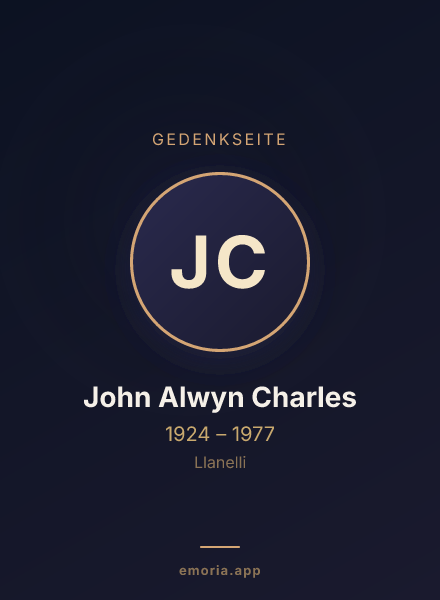 Gedenkportrait von John Alwyn Charles