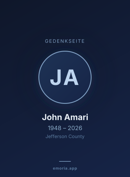 Gedenkportrait von John Amari