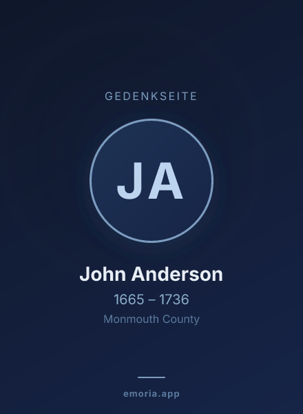 Gedenkportrait von John Anderson
