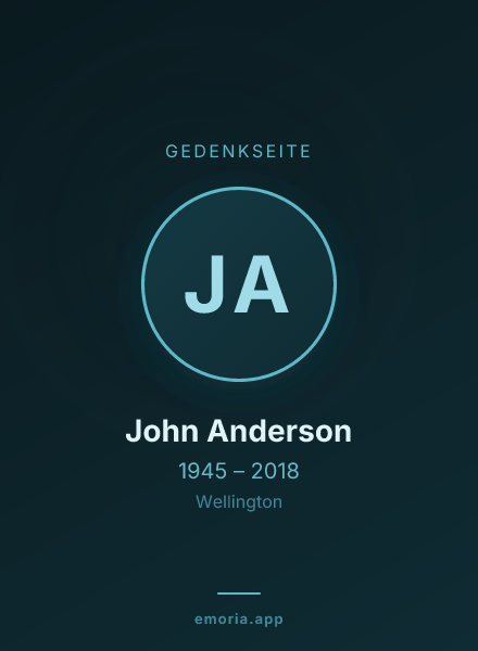 Gedenkportrait von John Anderson