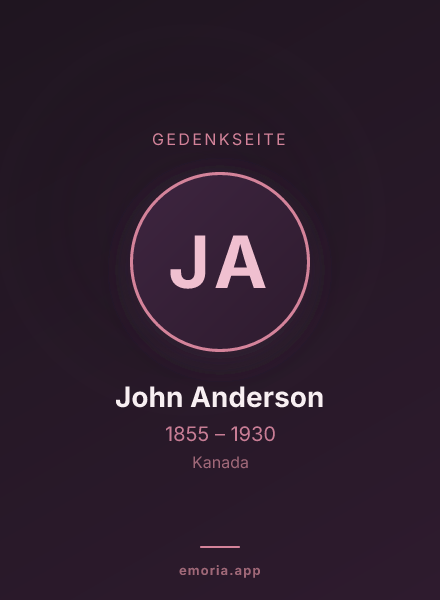 Gedenkportrait von John Anderson