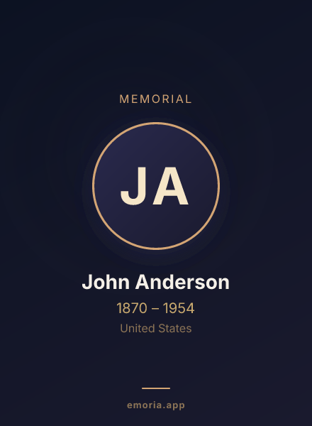 Memorial portrait of John Anderson