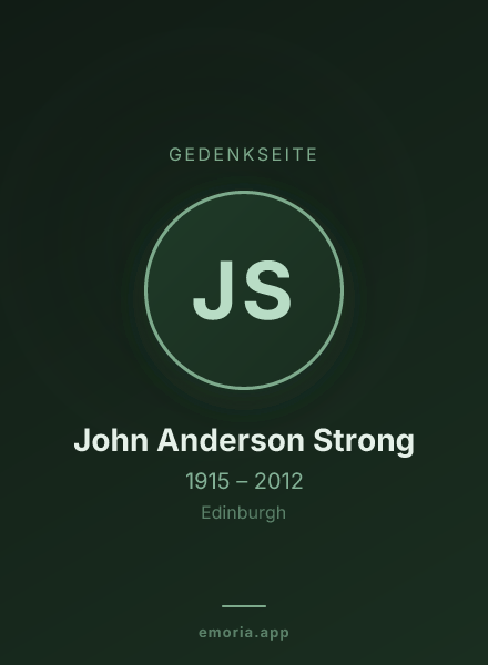 Gedenkportrait von John Anderson Strong