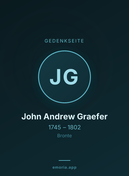 Gedenkportrait von John Andrew Graefer