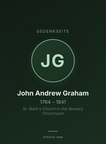 Gedenkportrait von John Andrew Graham