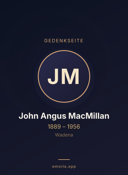 Gedenkportrait von John Angus MacMillan