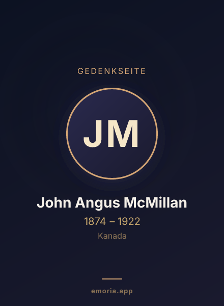 Gedenkportrait von John Angus McMillan