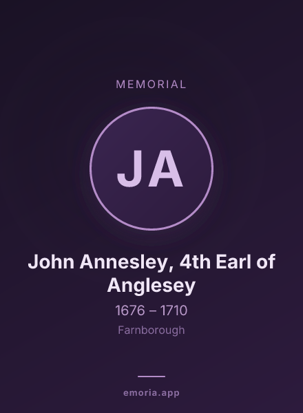 Memorial portrait of John Annesley, 4th Earl of Anglesey
