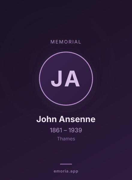 Memorial portrait of John Ansenne