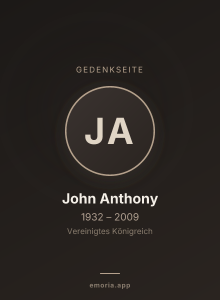 Gedenkportrait von John Anthony