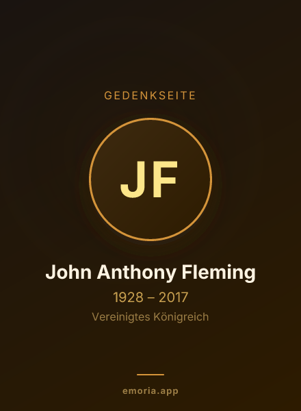 Gedenkportrait von John Anthony Fleming