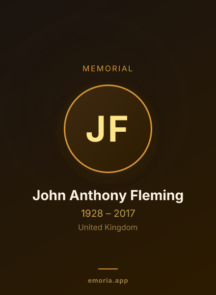 Memorial portrait of John Anthony Fleming