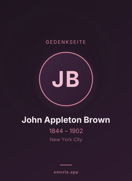 Gedenkportrait von John Appleton Brown