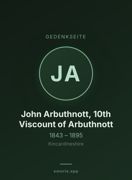 Gedenkportrait von John Arbuthnott, 10th Viscount of Arbuthnott