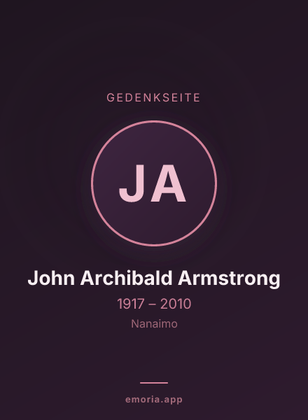 Gedenkportrait von John Archibald Armstrong