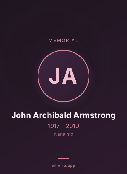 Memorial portrait of John Archibald Armstrong