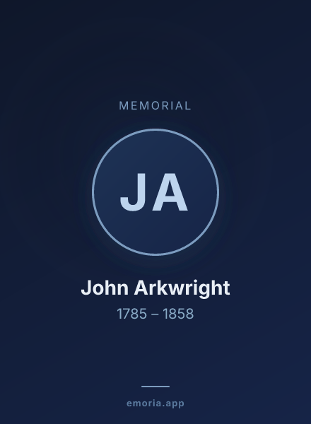 Memorial portrait of John Arkwright