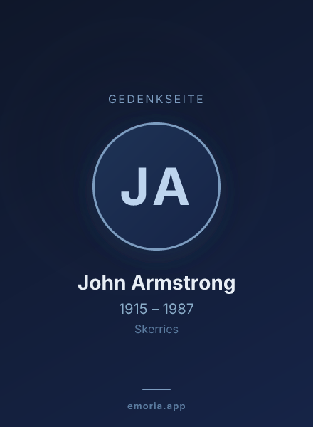 Gedenkportrait von John Armstrong